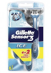 GILLETTE Sensor 3 Ice 6τμχ (4+2 Δώρο)