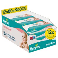 Pampers Μωρομάντηλα Sensitive 2-σε-1 XL Monthly Bo &hellip;