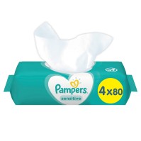 Pampers Sensitive Μωρομάντηλα 4 Χ 80τμχ