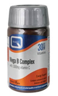 QUEST MEGA B Complex plus 1000mg vitamin C 30TABS