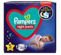 Pampers Night Pants No.5 (12-17kg) 22 Πάνες Βρακάκ …