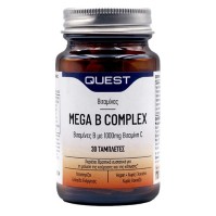 Quest Mega B Complex plus 1000mg vitamin C 30Tabs