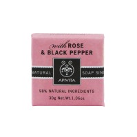 Apivita Natural Soap with Rose & Black Pepper, Σαπ …
