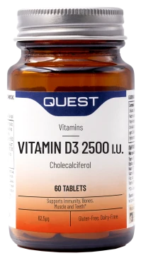 Quest Vitamin D3 2500i.u. 60tabs
