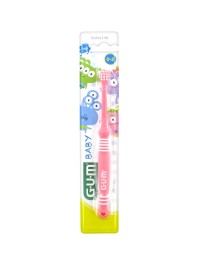 Gum 213 Baby Soft Ροζ Οδοντόβουρτσα 0-2 Ετών 1τμχ