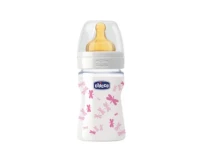Chicco Μπιμπερό Vetro Νature Glass ΘΚ 0Μ+ Ροζ 150m …