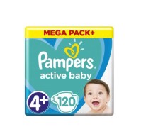 Pampers Active Baby Mega Pack No.4+ (10-15kg) 120Π …
