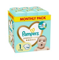 Pampers Premium Care Πάνες Μέγεθος No1 (2-5kg) 156 …