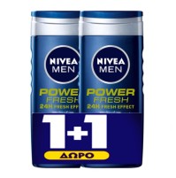 Nivea Men Αφρόλουτρο Power Refresh 500ml 1+1 ΔΩΡΟ