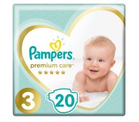 Pampers Premium Care No.3 (6-10kg) 20 Πάνες