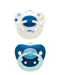 Nuk Signature Night Πιπίλα Σιλικόνης Νυκτός που Λά …