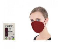 Famex Mask Μάσκες Υψηλής Προστασίας Μπορντό FFP2 N …