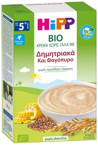 Hipp BIO Κρέμα Χωρίς Γάλα με Δημητριακά & Φαγόπυρο …