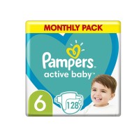 Pampers Active Baby No.6 (13-18kg) 128τμχ