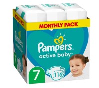 Pampers Active Baby No.7 (15+kg) 116τμχ