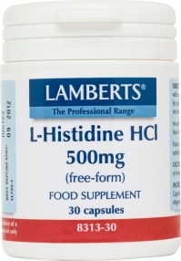 LAMBERTS L-HISTIDINE 500MG 30CAPS