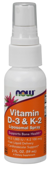 Now Foods Vitamin D-3 & K-2 Liposomal Spray 59ml