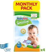 BABYLINO SENSITIVE Monthly Pack No4+ (9-20Kg) 184τ …