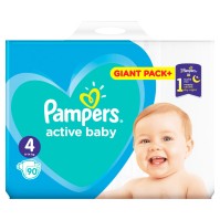 Pampers Active Baby Giant Pack No.4 (9-14Kg) 90τμχ