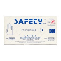Safety Γάντια Latex με Πούδρα μιας Χρήσης Medium 1 …