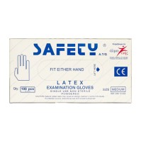 Safety Γάντια Latex με Πούδρα μιας Χρήσης Medium 1 …