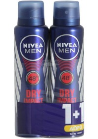 NIVEA Αποσμητικό Spray Dry Impact 150ml 1+1 ΔΩΡΟ