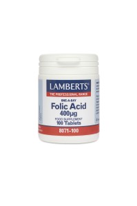 LAMBERTS FOLIC ACID 400MCG 100TABS