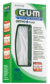 GUM 2080 ORTHO FLOSS 100 PRE-CUT STRANDS