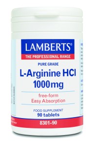 LAMBERTS L-ARGININE HCI 1000MG 90CAPS