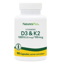 NATURE'S PLUS Vitamin D3 & Vitamin K2, 1000iu, 100 …