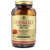 SOLGAR VITAMIN C CHEWABLE 500MG RASBERRY TABS 90S