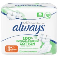 Always Σερβιέτες Cotton Protection No1 Normal 12τμ …