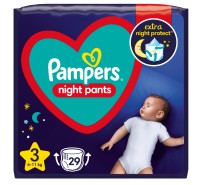 Pampers Night Pants No.3 (6-11 Kg) 29 Πάνες Βρακάκ …