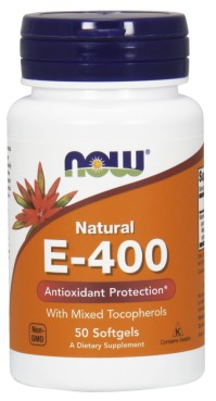 Now Foods E400 With Mixed Tocopherols 50 Softgels