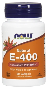 Now Foods E400 With Mixed Tocopherols 50 Softgels