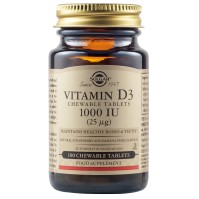 Solgar Vitamin D3 1000iu Μασώμενα Δισκία 100tabs