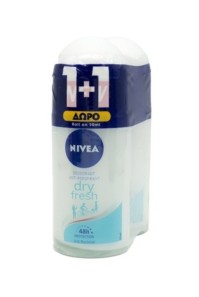 Nivea Dry Fresh Roll-on Deodorant 50ml 1+1 Δώρο