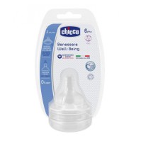 CHICCO WELL BEING Θηλή Σιλικόνης Ροή Φαγητού 6m+ 2 …