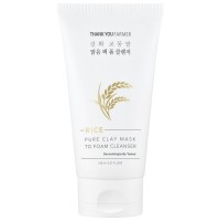 Thank You Farmer Rice Pure Clay Mask to Foam Clean …