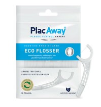 Plac Away Eco Flosser Οδοντικό Νήμα με Λαβή 30τμχ