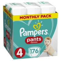 Pampers Pants No.4 (9-15kg) 176 Πάνες