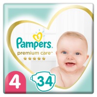 Pampers Premium Care No.4 (8-14kg) 34 Πάνες