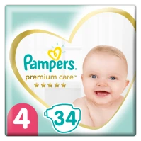 Pampers Premium Care No.4 (8-14kg) 34 Πάνες