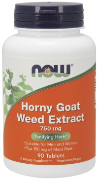 Now Foods Horny Goat Weed Extract 750mg 90tabs