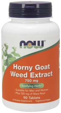 Now Foods Horny Goat Weed Extract 750mg 90tabs
