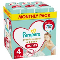 Pampers Premium Care Pants Μέγεθος 4 9-15Kg 114 Πά …