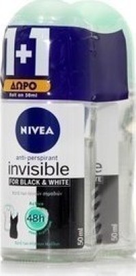 NIVEA Αποσμητικό Roll On Black & White Active Invi …