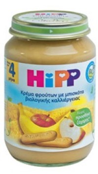 Hipp - Φρουτόκρεμα μήλο μπανάνα μπισκότο 190gr