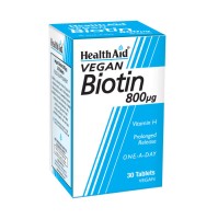 HEALTH AID BIOTIN 800ug TABLETS 30's