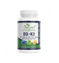 Natural Vitamins D3(5000 IU) + K2(Mk7-125μg) 30 Μα …